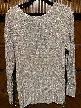 Cozy Lightweight Long Sleeve Knit Top - Taupe Heather